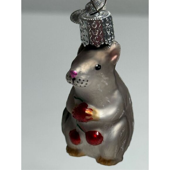 Old World Christmas Ornaments White Mouse Glass Blown Ornaments Christmas Tree - Picture 11 of 13